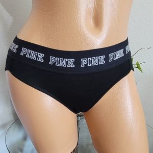 246 SMALL  Victoria's Secret PINK black Hipster NWT